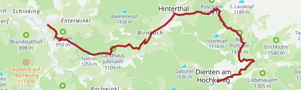 Route map: Via Alpina 3. Etappe